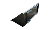 Storm tractor bucket, rear view showing the quick-attach mounting plate