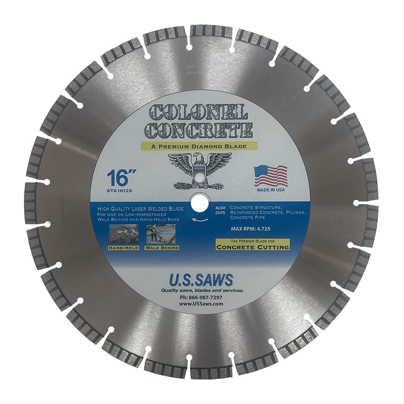 Larger bare steel blade, full face view, segments spaced wider around a plain hub bore