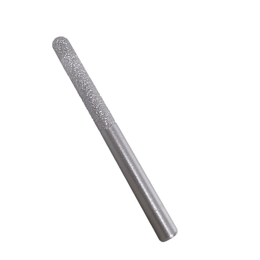 The same cylindrical tipped bit stood at an angle, diamond coating running the length of the working end