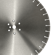 Close view of the six bolt flange pattern and centre bore against a brushed steel core