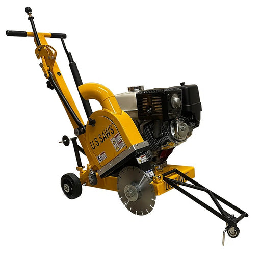 U.S. Saws JS-131 gas joint clean-out saw with Honda engine, front three-quarter view