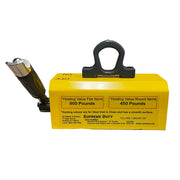 Supreme Duty lifting magnet for the 600 lb configuration, holding values labeled