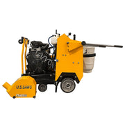 U.S. Saws MC-1000 propane milling machine, left side view showing engine and controls