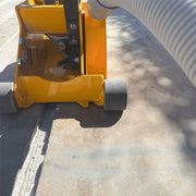 MC-60 cutting head and dust hose at a concrete joint