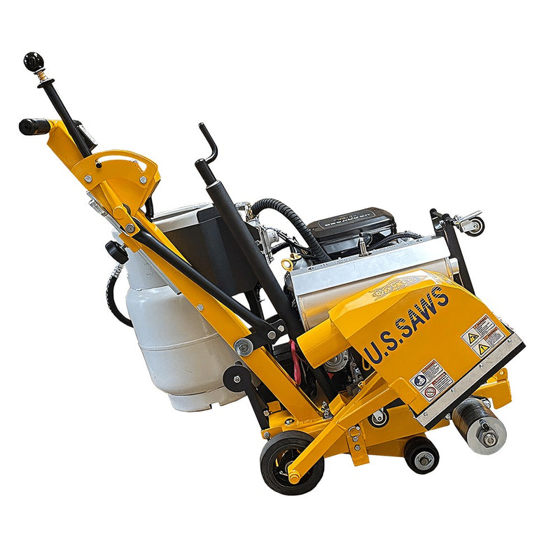 U.S. Saws MC-800 Joint Hog, right side view showing blade guard and casters