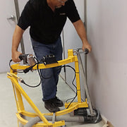 Operator polishing a floor edge with the TC-7-VS