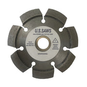 Small steel blade with six tapered segments standing clear of the core and a U.S.SAWS hub label