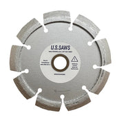 Steel blade, face view, tapered segments with a rotation arrow marked on the core